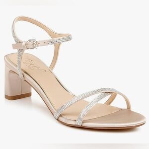 Jewel Badgley Mischka Omari II Buckle-Detail Block Heels
